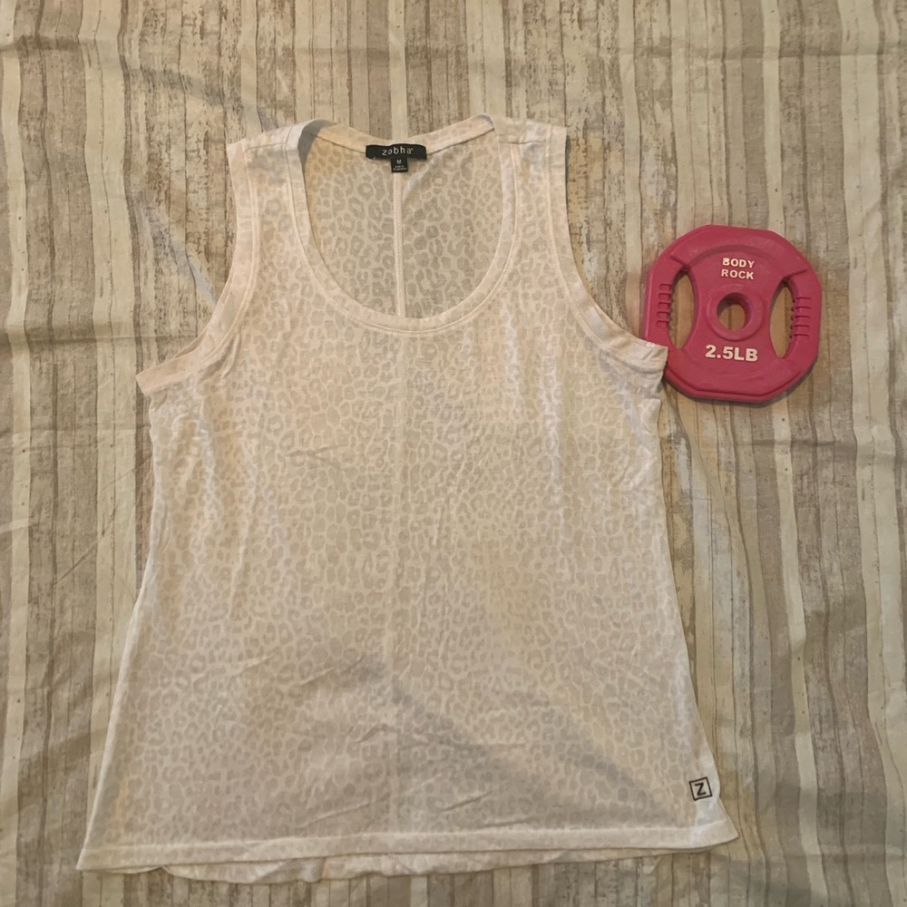 💪🏻 Zobha White Cheetah Medium Tank